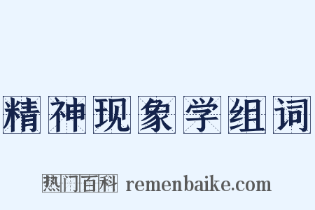 精神现象学组词是什么意思的图片